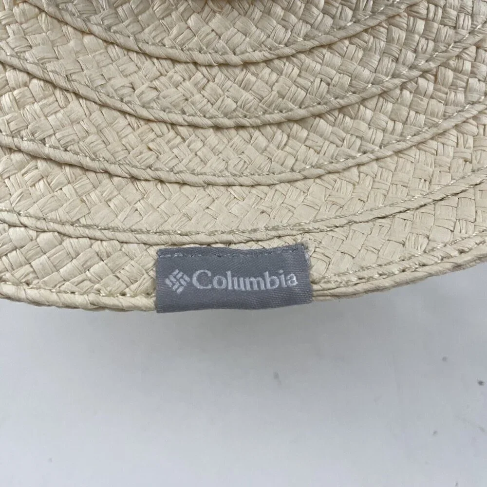 Columbia Paper Fedora Hat Women’s OS Decorative Band Wide Brim Sun Hat Hike